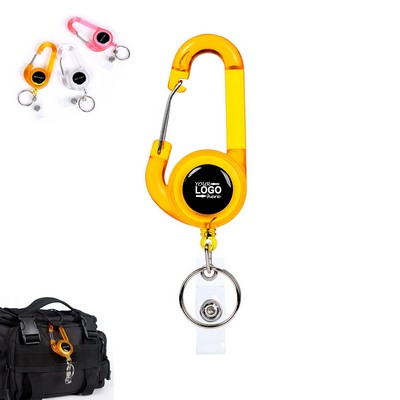 Retractable Badge Reel Clips Keychain